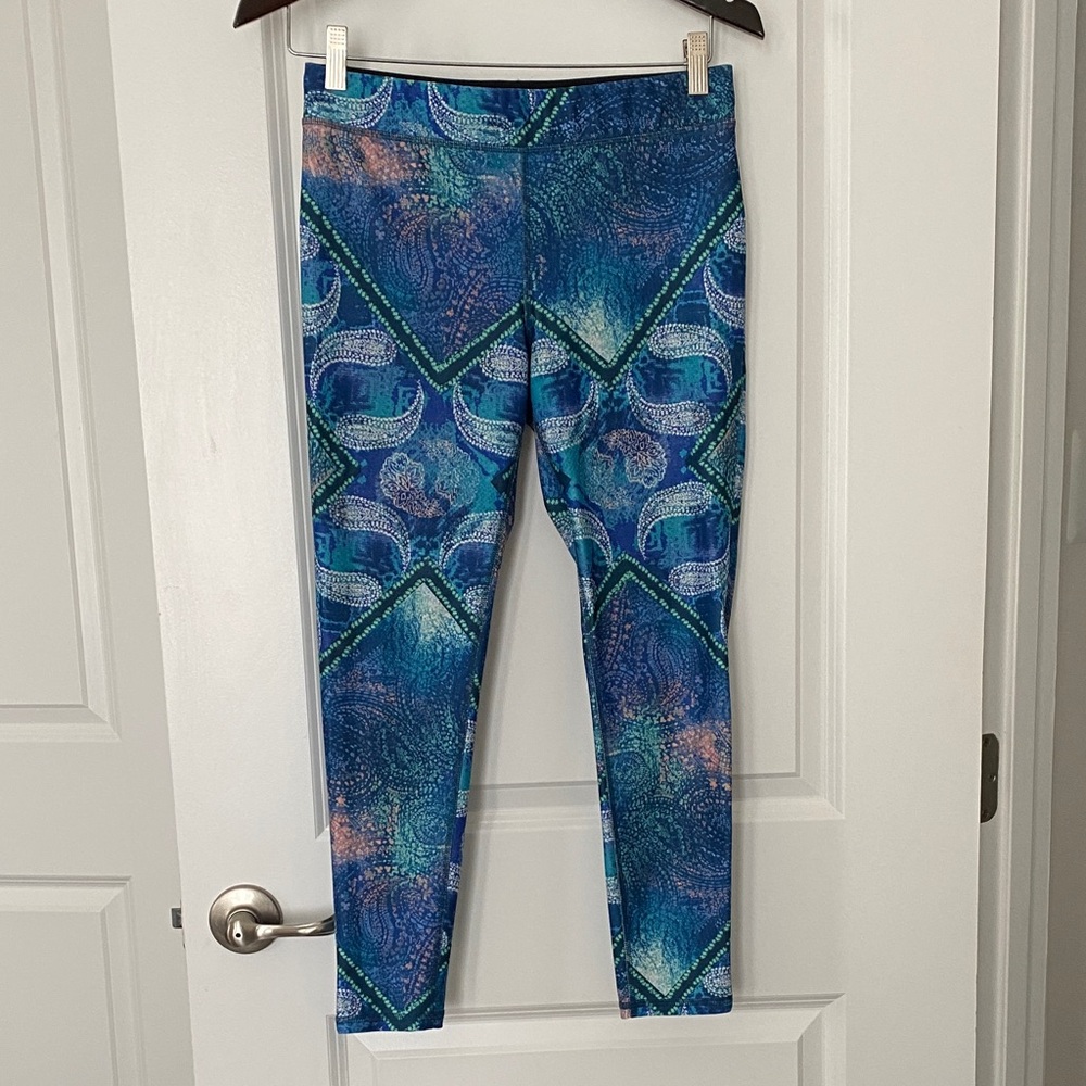 Blue Patterned Women's Leggings